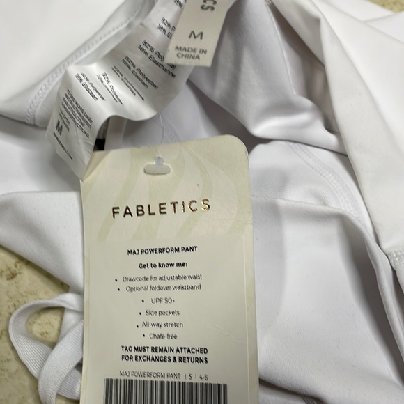 Fabletics white powerform pant size M - Picture 5 of 5